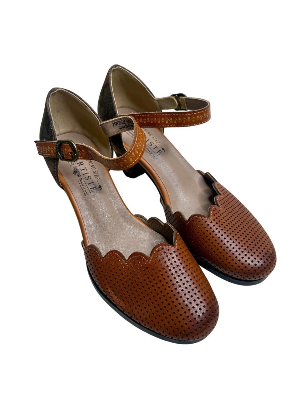 NEW L'ARTISTE by SPRING STEP Womens 38 Parchelle Pump Mary Jane Retro Dance Shoe
